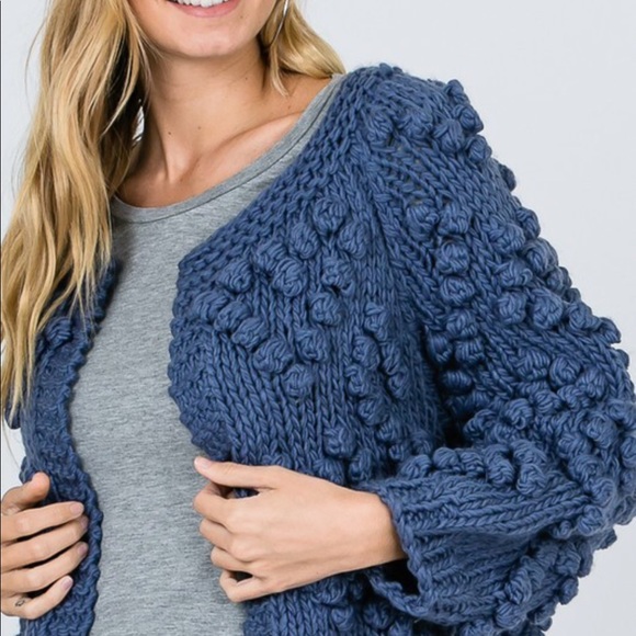 BEAUTIFUL Blue Popcorn Sweater - Picture 3 of 3